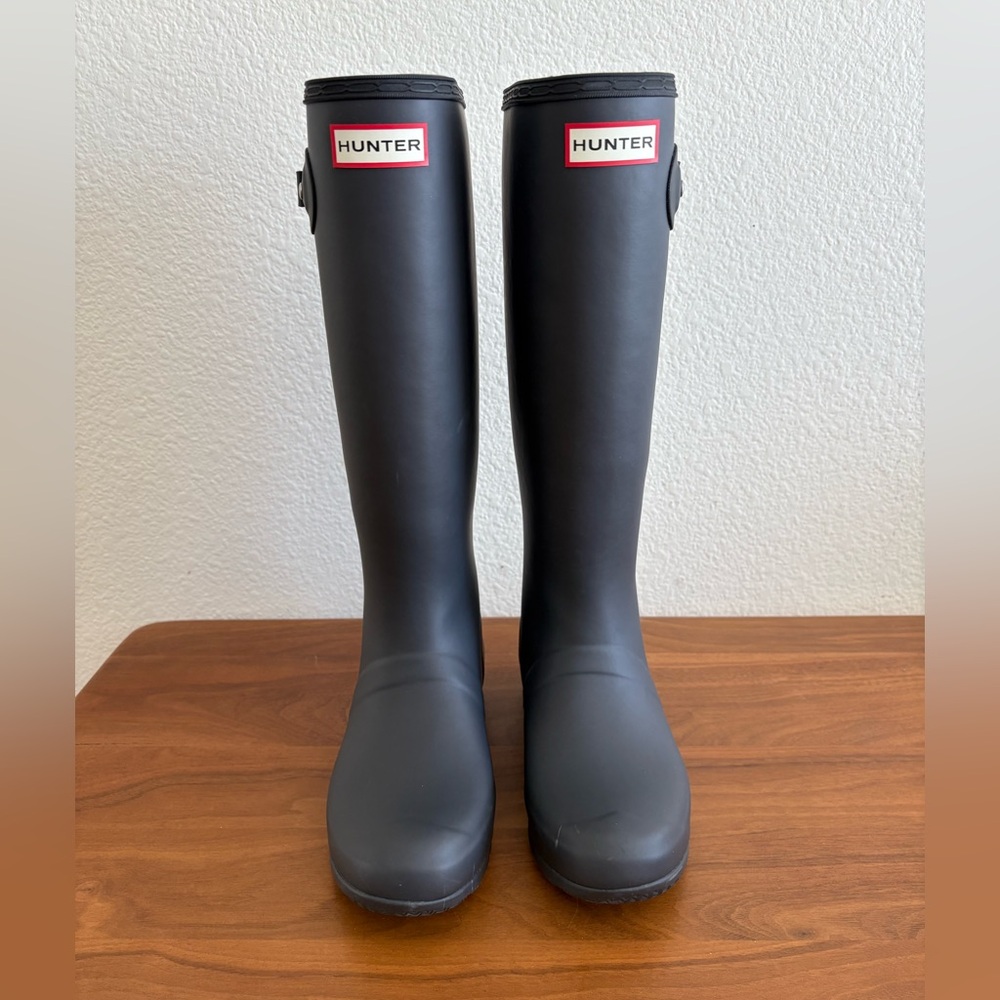 Hunter Original Tall Grey Matte Rain Boots Size 6 US / 37 EU / 4UK